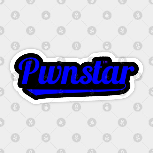 Pwnstar™ Royal Blue Baseball Swash 1 Sticker by pwnstar